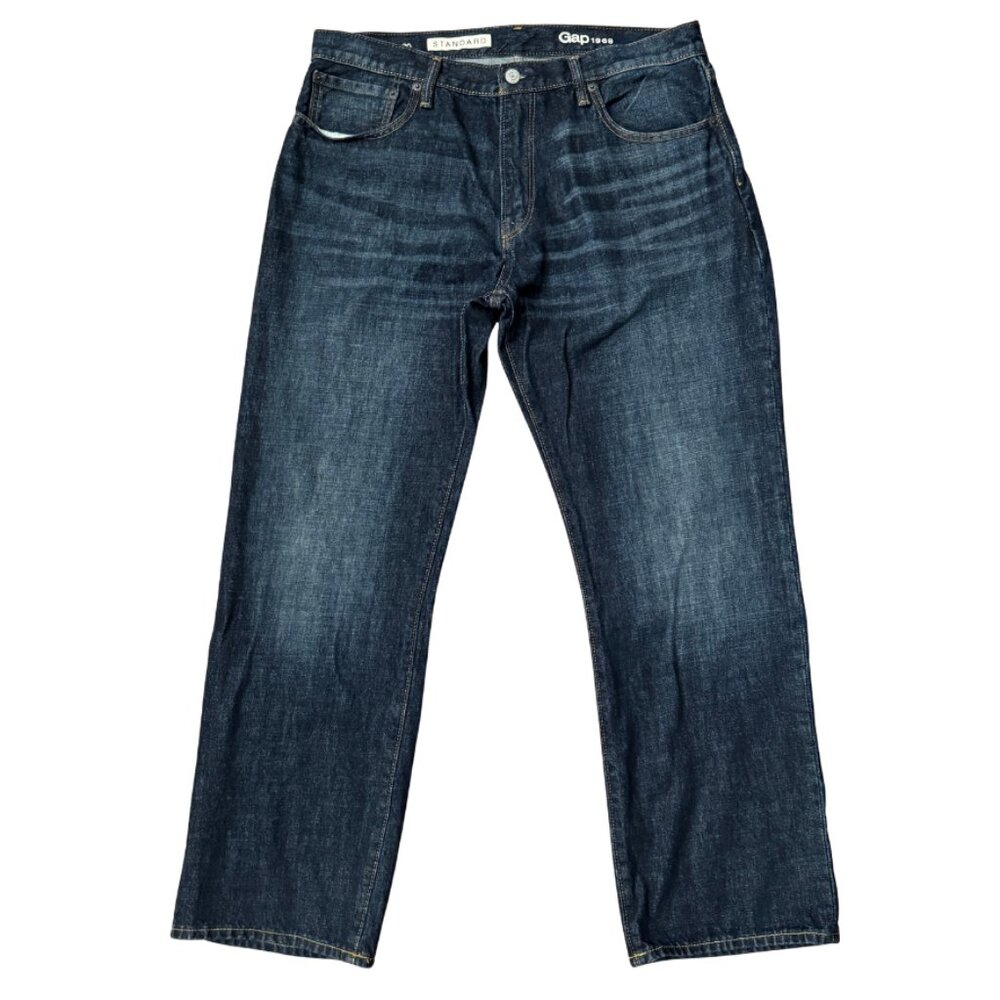 GAP #717272 Standard Worn Jeans in Worn Dark Tint Men's 34x30 EUC